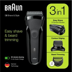 BRAUN Shaver ShaveStyle 300BT 3-in-1 - Ultimate Precision and Style for Effortless Grooming!
